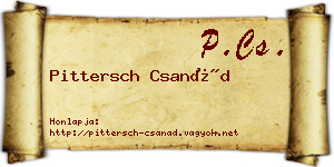 Pittersch Csanád névjegykártya